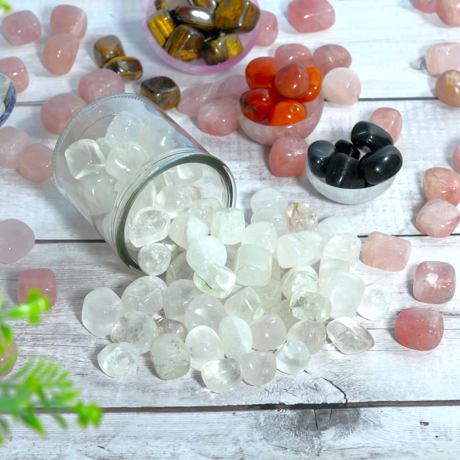 Cristal de cuarzo transparente, piedras preciosas pulidas, cristales pulidos, piedras pulidas, decoración de cristal, cristales pulidos, cristales