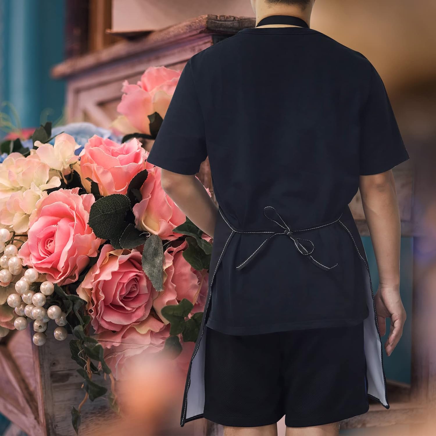 WZMPA Delantal de boda con bolsillos para el padre de la novia, regalo de boda, delantal ajustable para papá y suegro