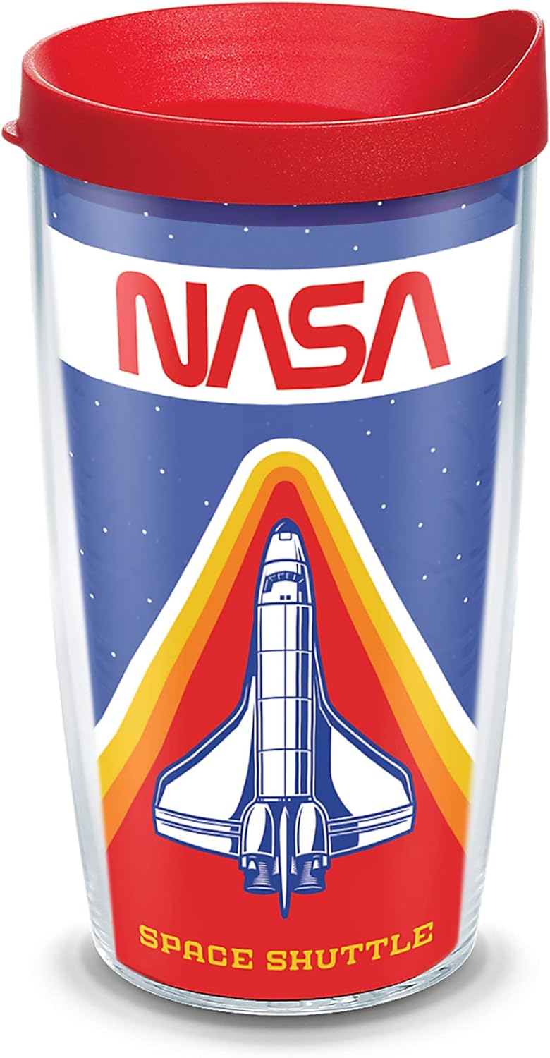 Tervis Vaso aislado de doble pared de la NASA hecho en Estados Unidos mantiene las bebidas frías y calientes, 16 onzas, clásico