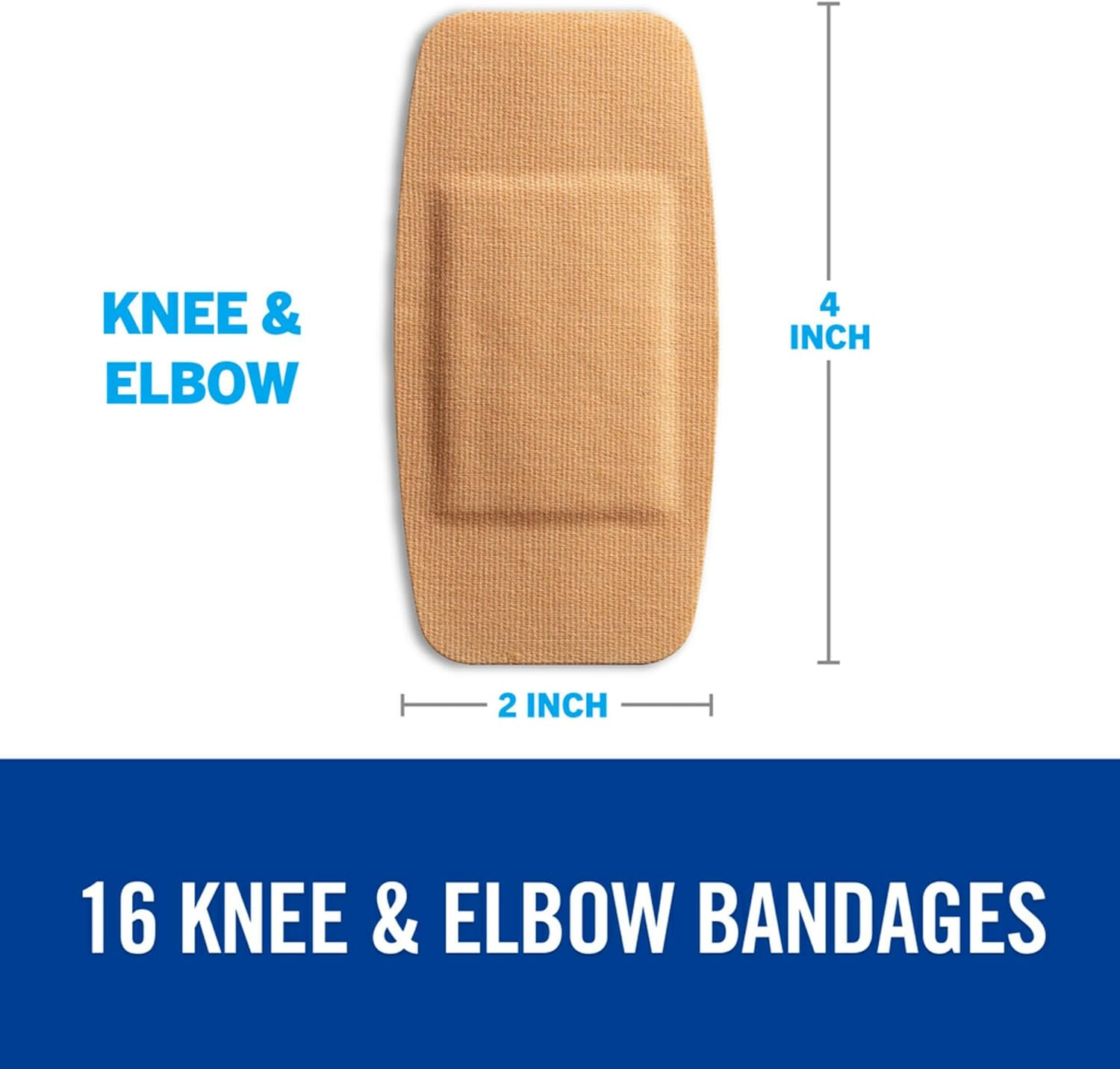 Nexcare Vendajes Duo DSA-16-CA, rodilla y codo, 16 unidades