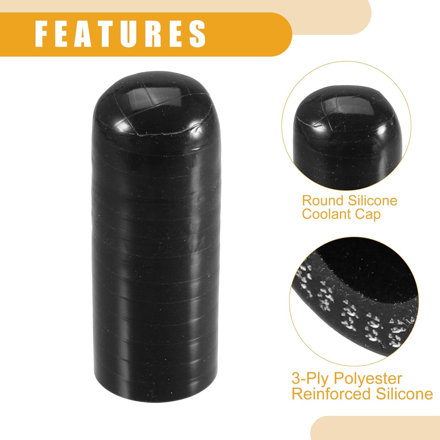 Partuto Tapón universal de silicona de 0.630 in y 0.63 pulgadas de diámetro interno para manguera de vacío, enchufe de extremo de manguera de