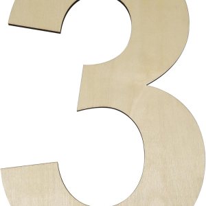 Tablero grande de madera de 17 pulgadas con número 3, 14 de pulgada de grosor, sin terminar, de madera en blanco, para decoración de pared, Tablero grande de madera de 17 pulgadas con número 3, 14 de pulgada de grosor, sin terminar, de madera en blanco, para decoración de pared,