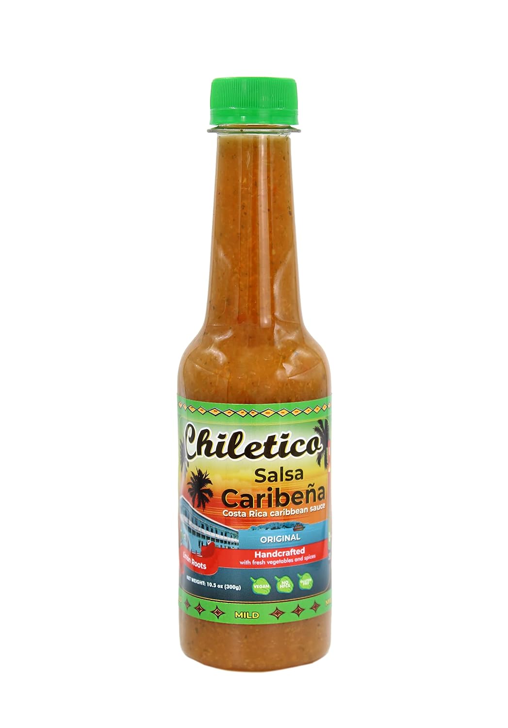 Chiletico – Salsa Caribeña de Costa Rica – Suave, 10.5 fl oz, paquete de 1