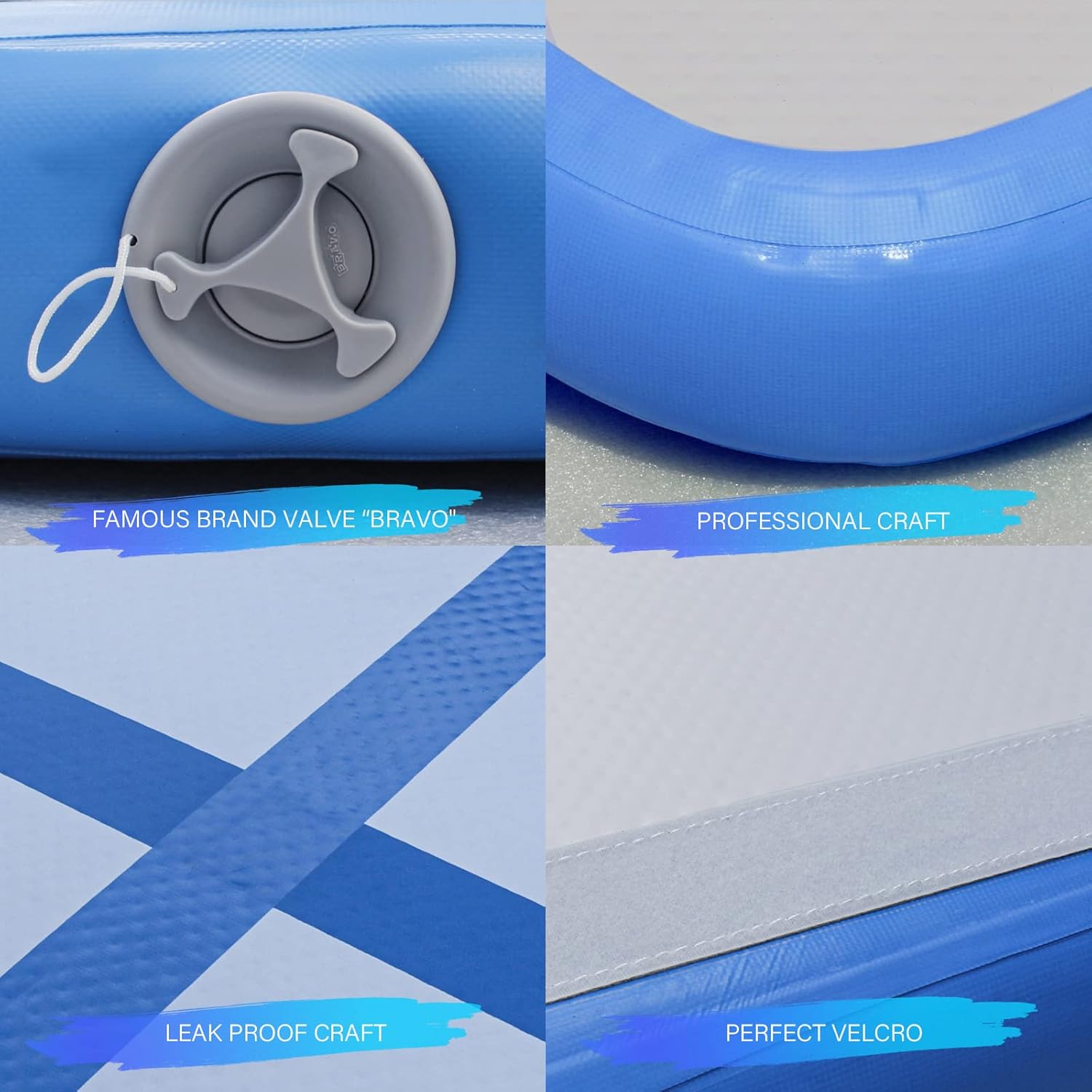 IBATMS – Colchoneta inflable de gimnasia de 10, 13, 16, 20 pies, para entrenamiento de gimnasia, uso doméstico, animadoras, yoga, agua