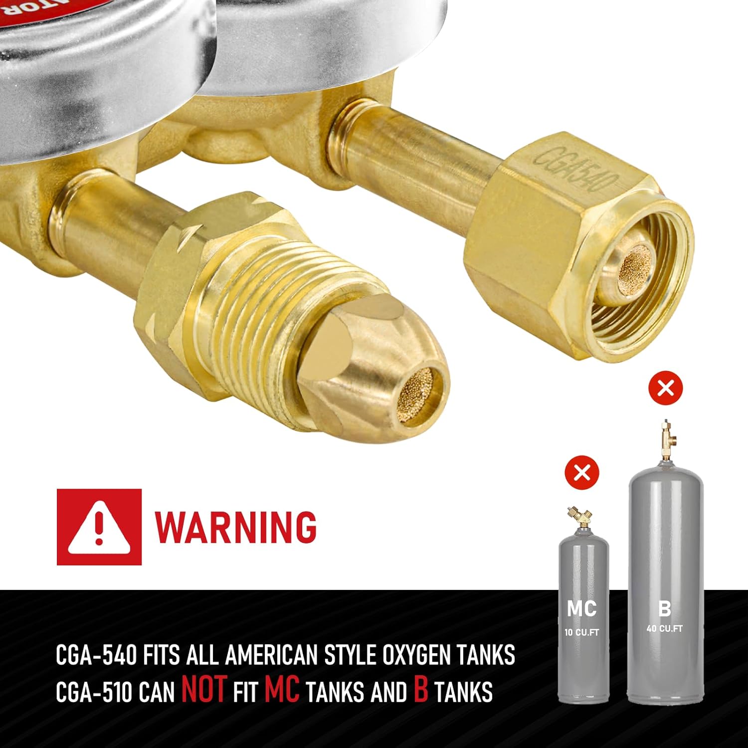 RX WELD Reguladores de oxígeno y acetileno CGA540 y CGA510- Compatible con corte de antorcha de gas de soldadura estilo V, mango en T