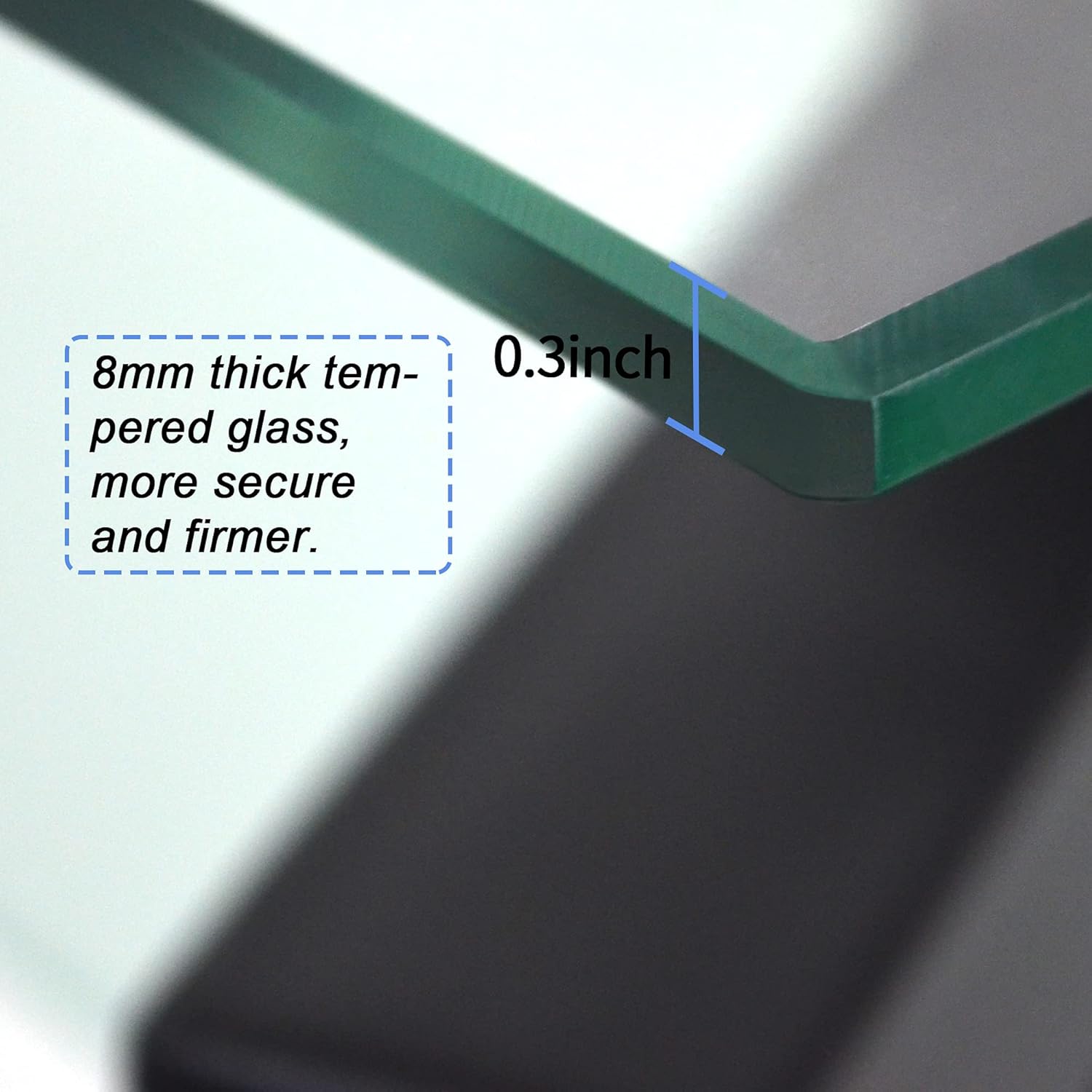 Homvdxl Mesas de centro transparentes para sala de estar, mesa de centro de 2 niveles con almacenamiento transparente y patas de metal, mesa central