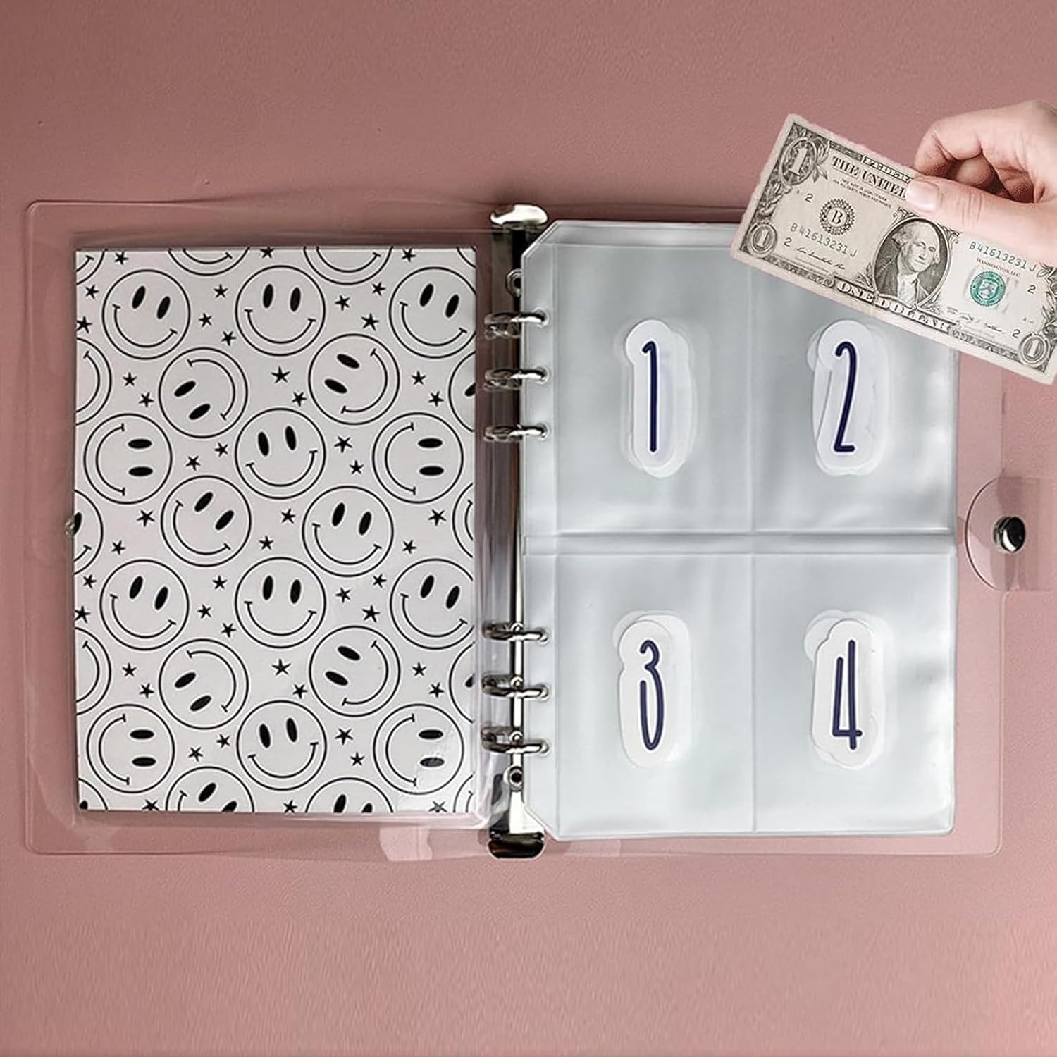 Carpeta de desafío de 100 sobres, carpeta de ahorro con sobres de efectivo, carpeta de desafío de ahorro de 100 sobres, kit de desafío de ahorro de