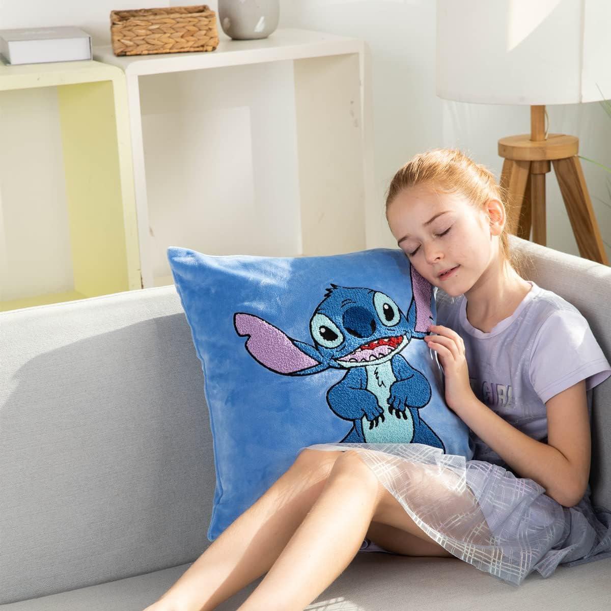 COSUSKET Fundas de almohada, almohada de terciopelo bordado de dibujos animados en 3D, regalos para niños y niñas