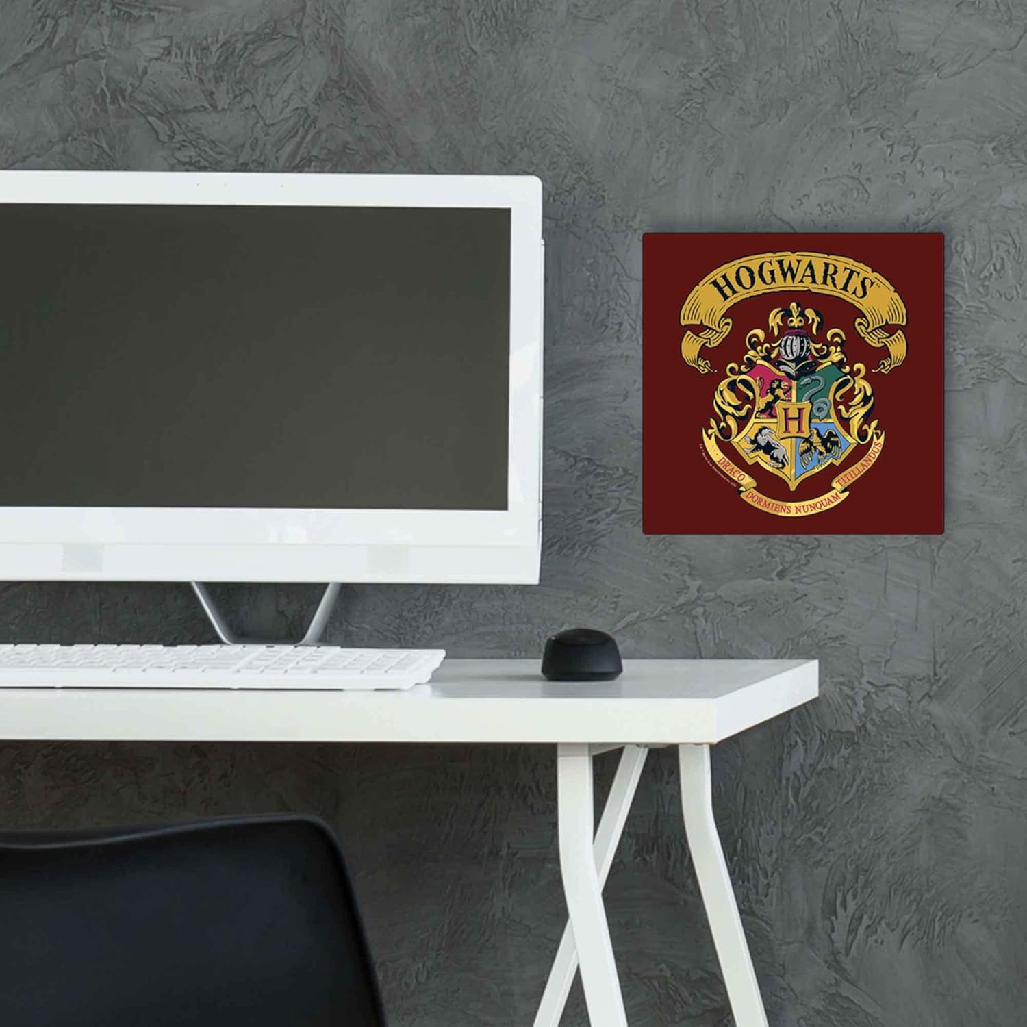 Harry Potter Hogwarts – Letrero de metal con escudo de Hogwarts – Decoración de pared vintage de Hogwarts para decoración del hogar