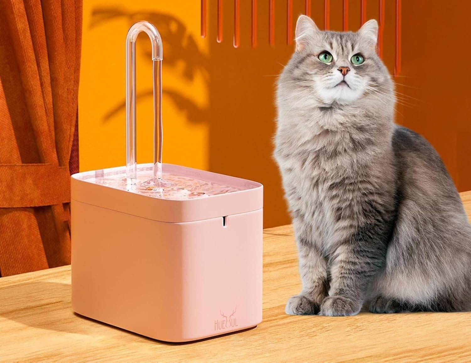 HUEMUL – Fuente de agua para mascotas, fuente de agua automática para gatos, dispensador de agua, alimentador de agua para mascotas, gatos, perros –