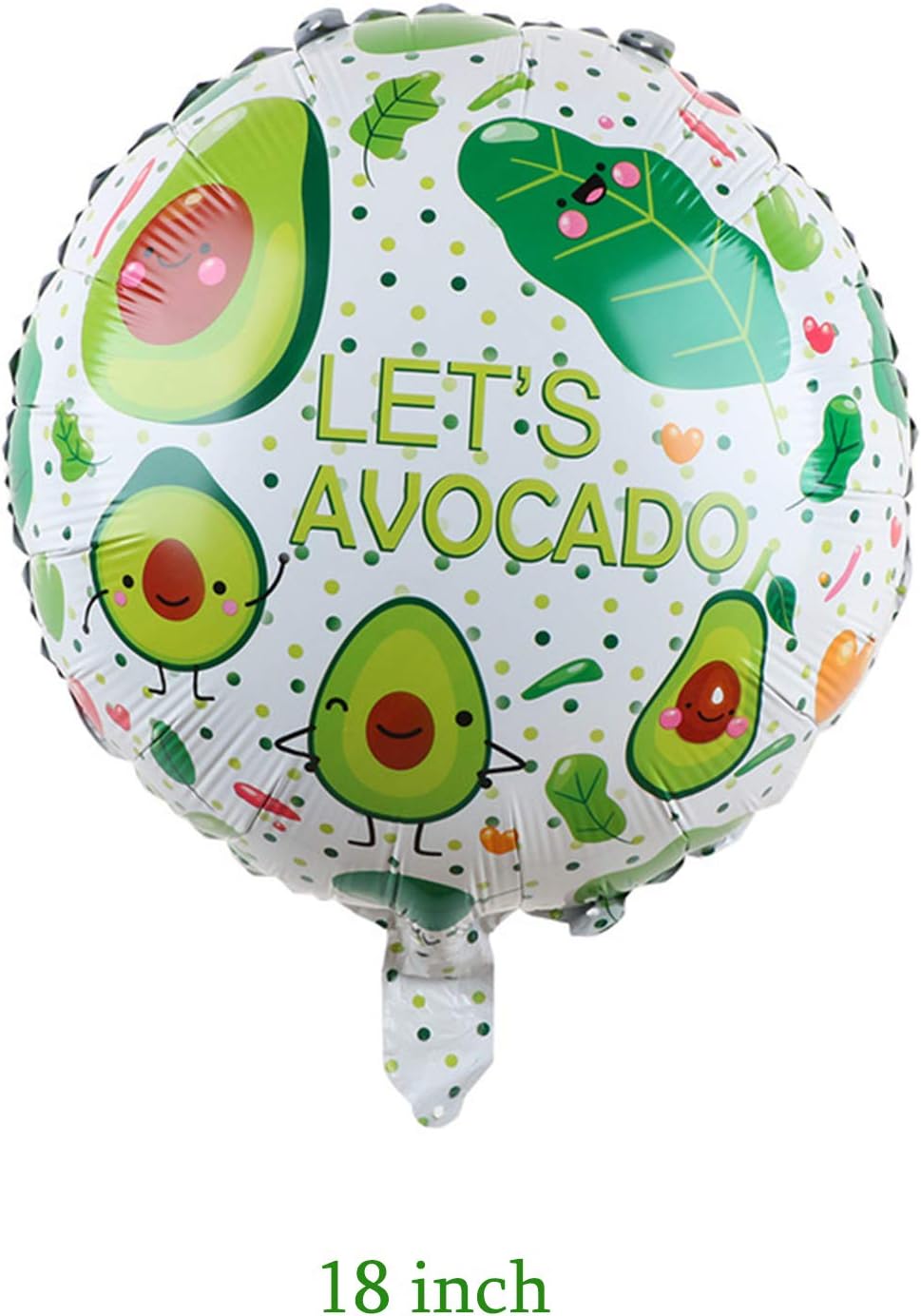 10 globos de aguacate, globos de papel de aluminio de frutas, globos hawaianos de fiesta Luau para cumpleaños, baby shower, boda, verano, aguacate,