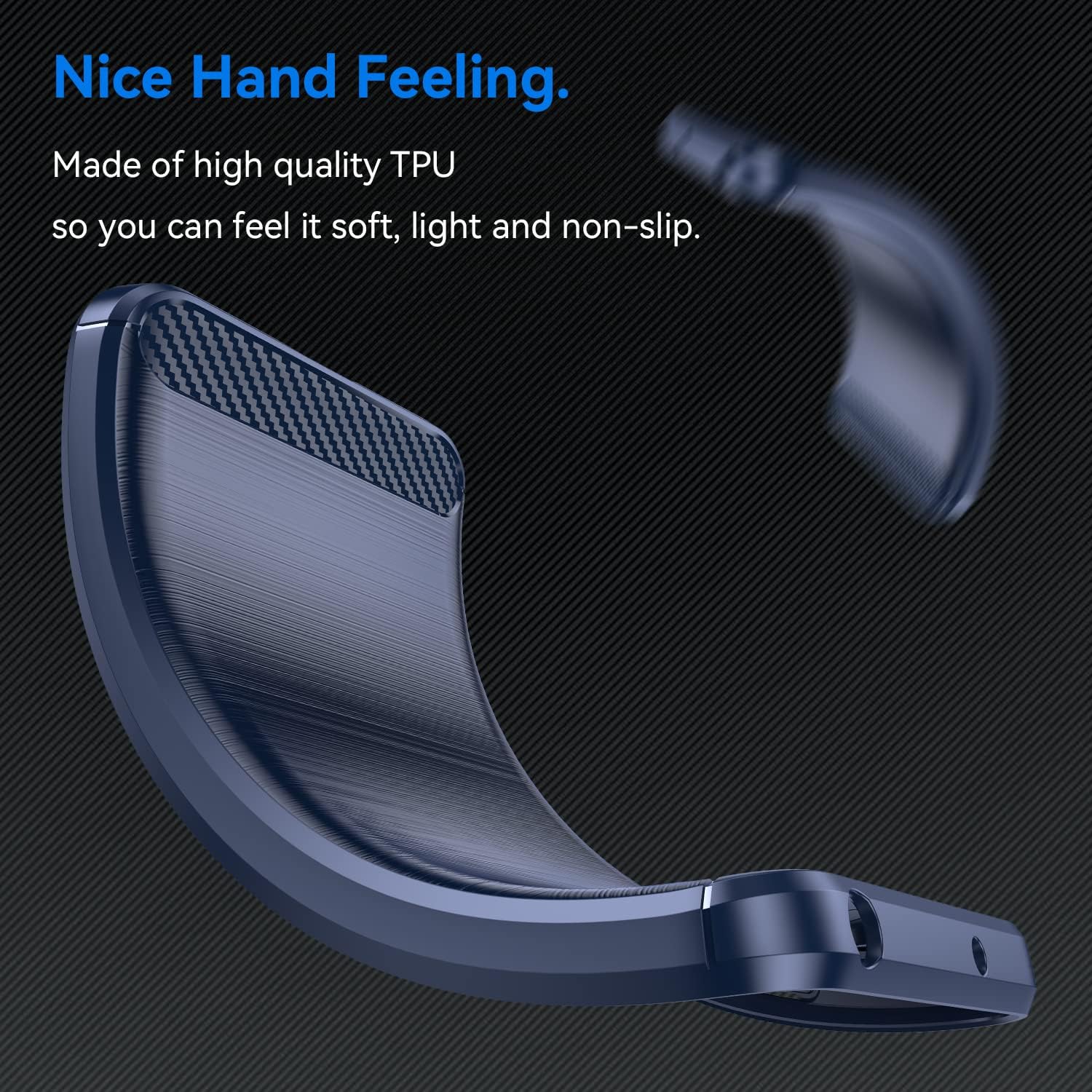 Monwutong Funda delgada para Motorola Edge 30 Ultra, diseño de fibra de carbono suave con grado militar, a prueba de golpes y protección de lente de