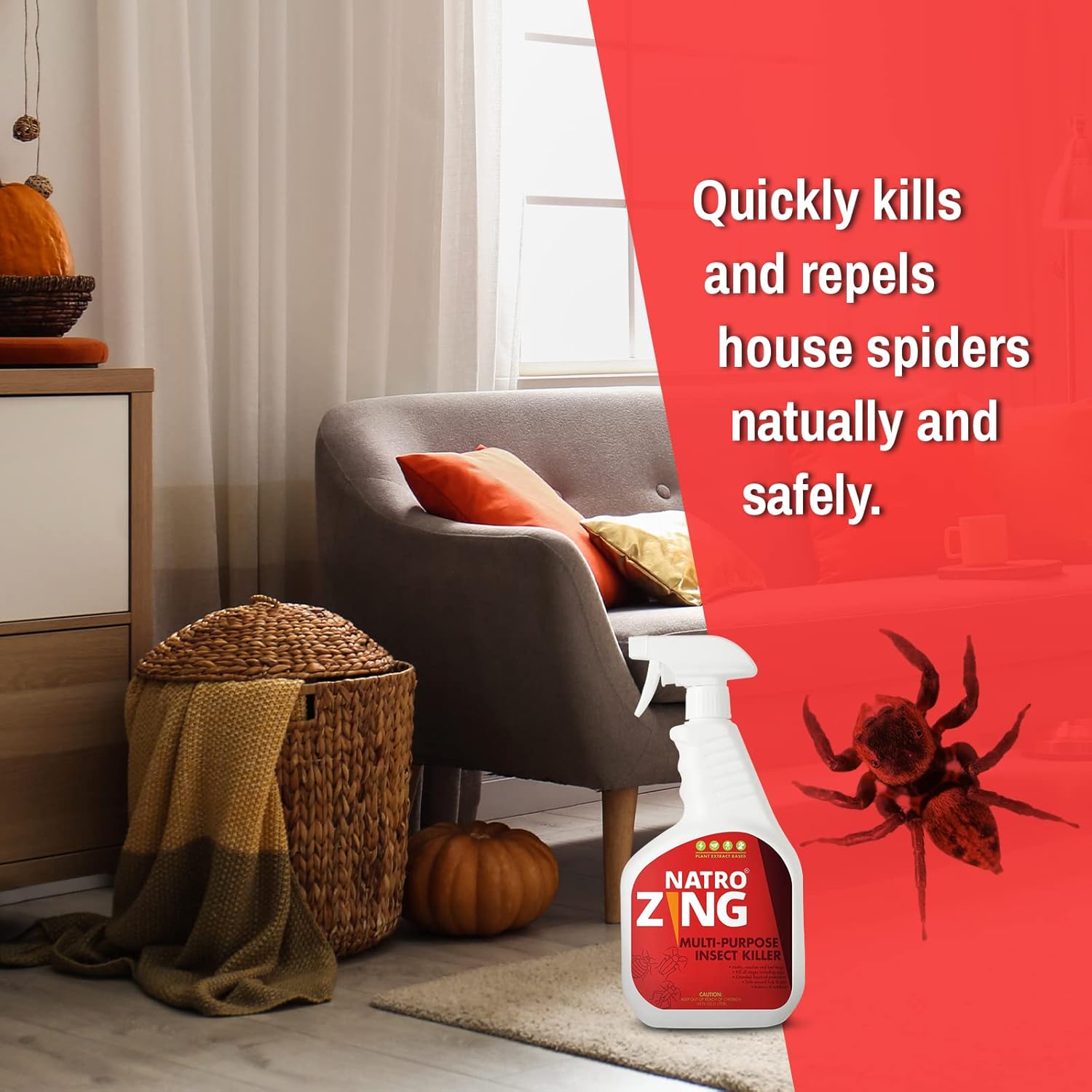 Mata insectos multiusos de 11 onzas, espray de control de plagas en interiores, mata y repele moscas de la fruta, mosquitos, polillas, arañas para