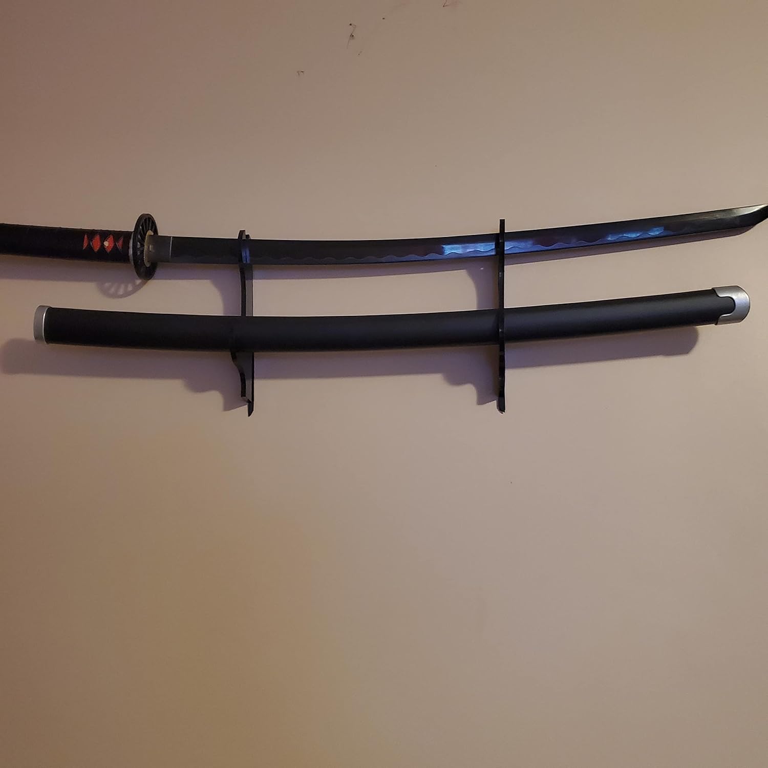 Soporte de espada, gancho de espada, acrílico de dos capas montado en la pared Samurai Sword Stand Stand Display Stand Support All Swords