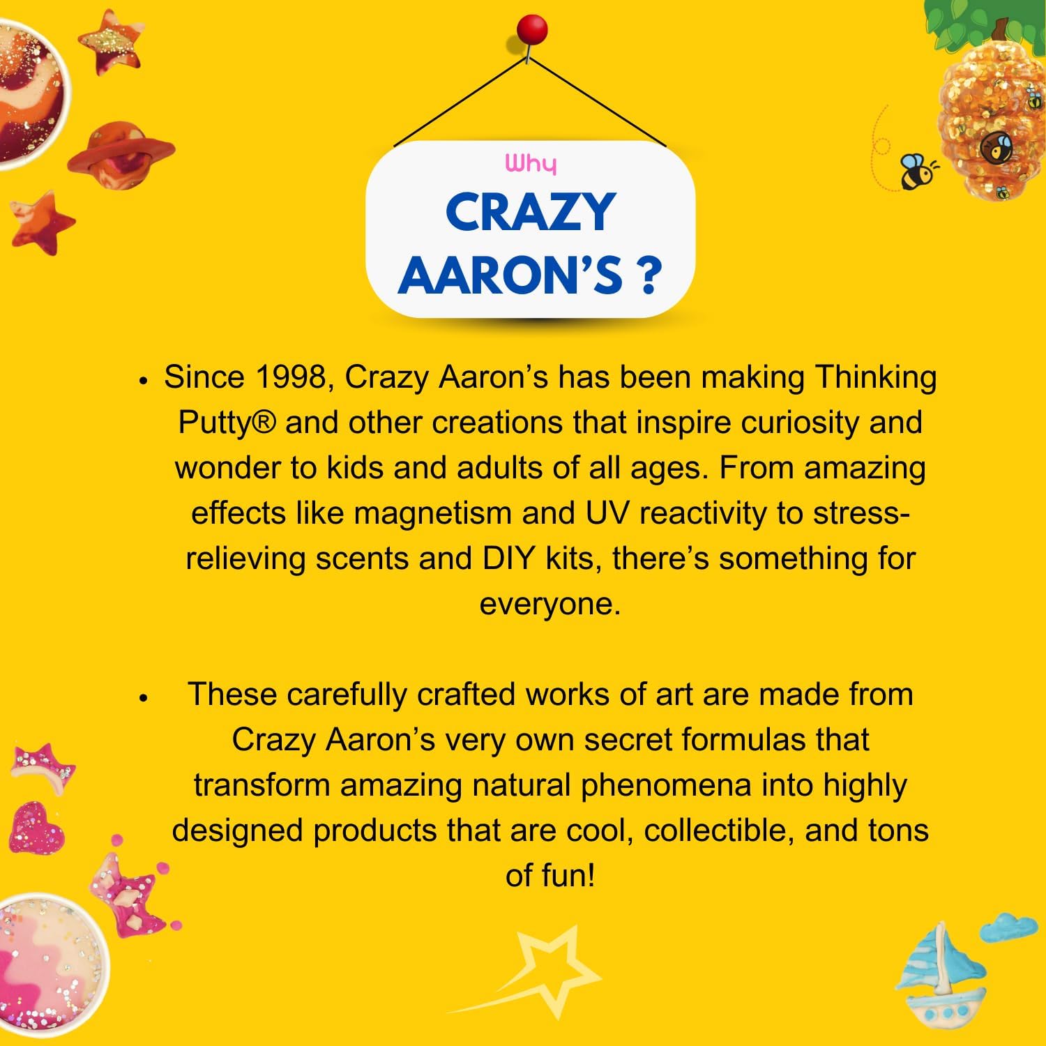 Crazy Aaron’s Goodnight Cactus Hypercolor Thinking Putty – Masilla de pensamiento de lata de 4 pulgadas – Masilla sensorial no tóxica – Nunca se