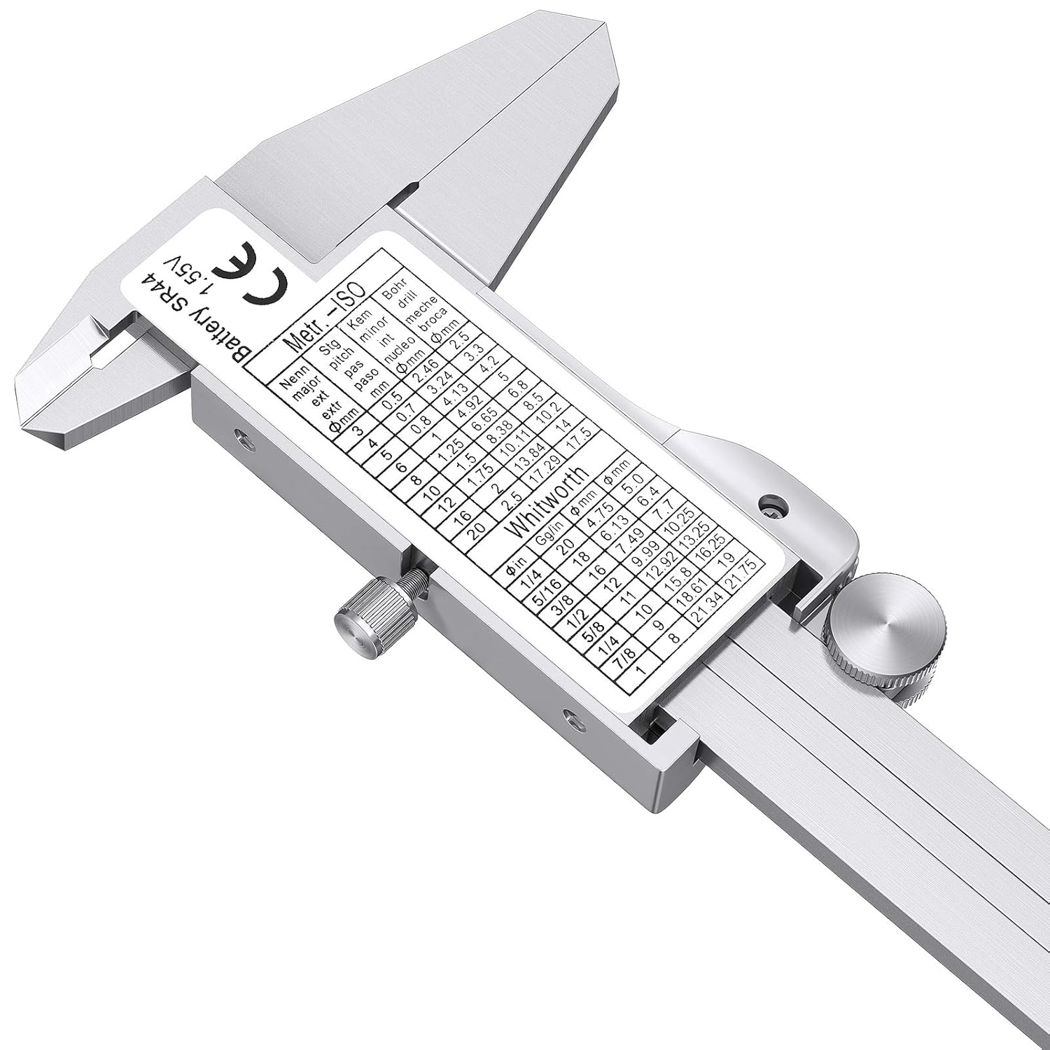 Neoteck Juego de calibrador digital de 8 pulgadas y calibrador de espesor, de acero inoxidable, herramienta de medición de pinza Vernier