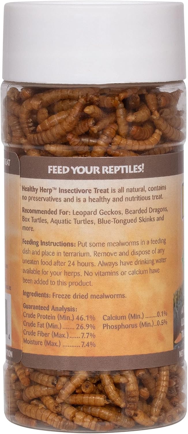 Insectivore Reptile Treat – Gusanos de harina de 0.95 onzas (0.95 oz)
