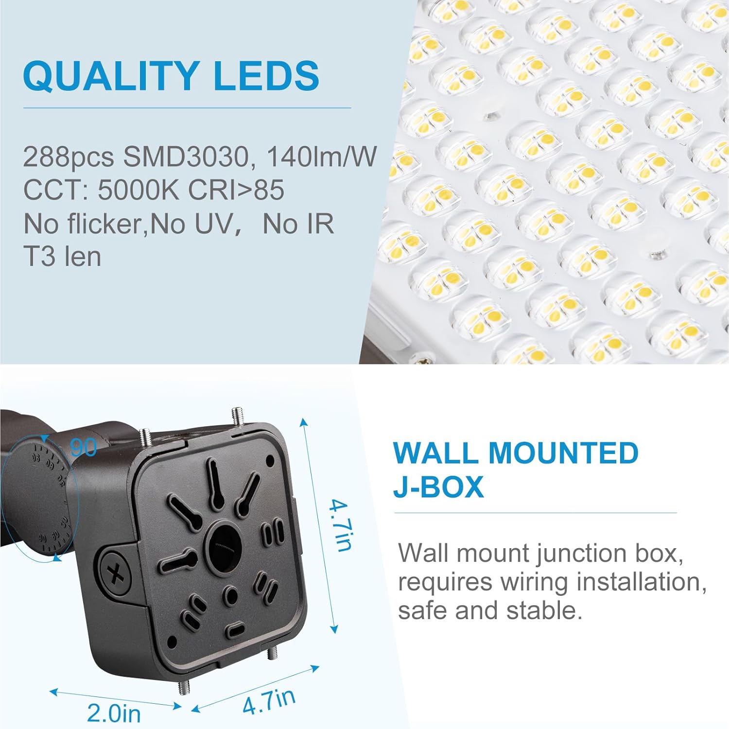 Lightdot Paquete de 4 luces LED de pared de 200 W, 28000 lúmenes equivalente a 800 W MHHPS Luz de inundación para exteriores de 5000 K