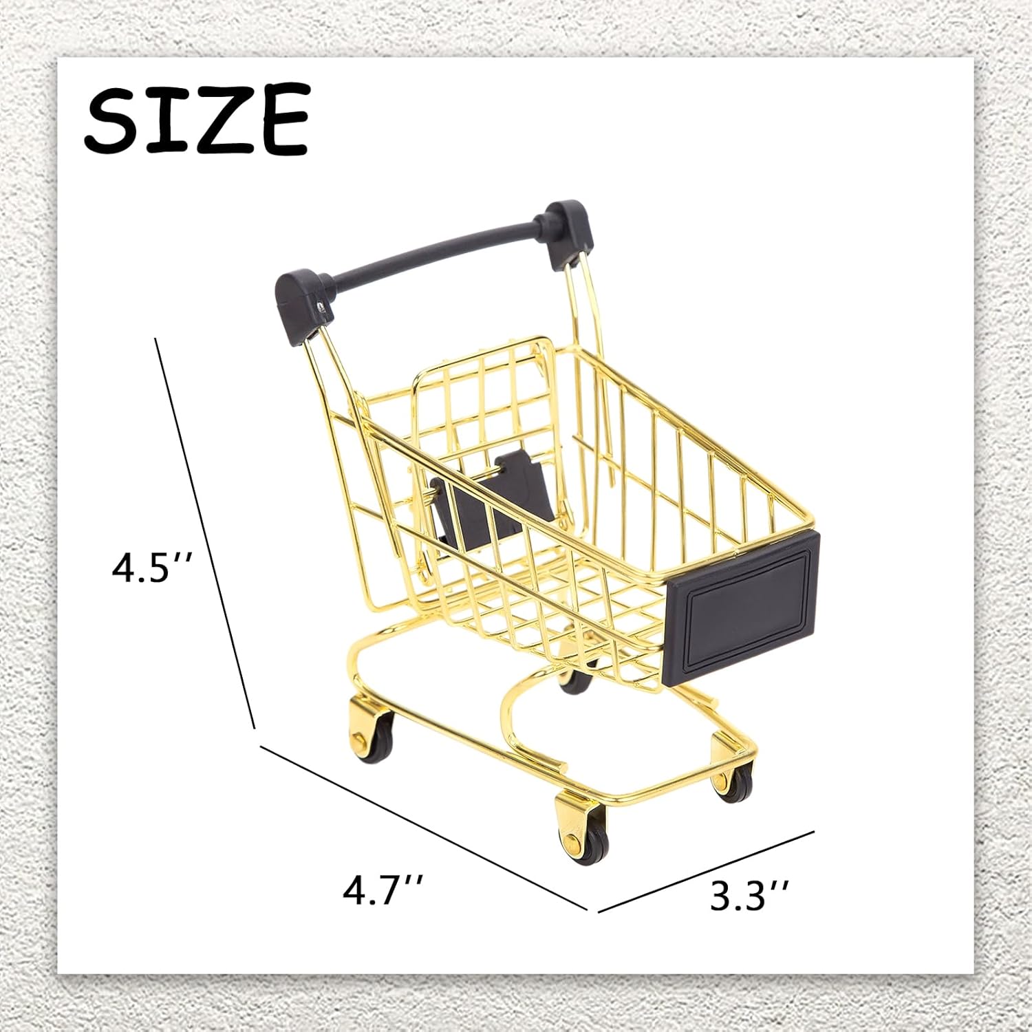 DomeStar 2 mini carritos de compras, mini carrito de comestibles, carrito de compras de juguete, carrito de supermercado, miniatura para cosméticos,