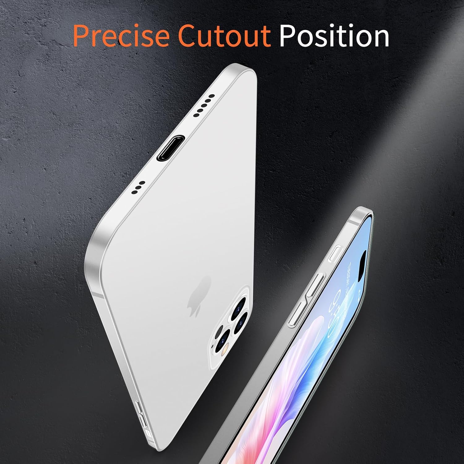 Dataroad – Funda delgada para iPhone 15 Pro Max, 0.008 in, papel fino, ligera, acabado mate, protección trasera de polipropileno antihuellas
