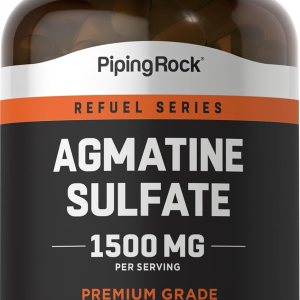 Piping Rock Sulfato de agmatina  500 mg  120 cápsulas  Suplemento sin OMG, sin gluten Piping Rock Sulfato de agmatina  500 mg  120 cápsulas  Suplemento sin OMG, sin gluten
