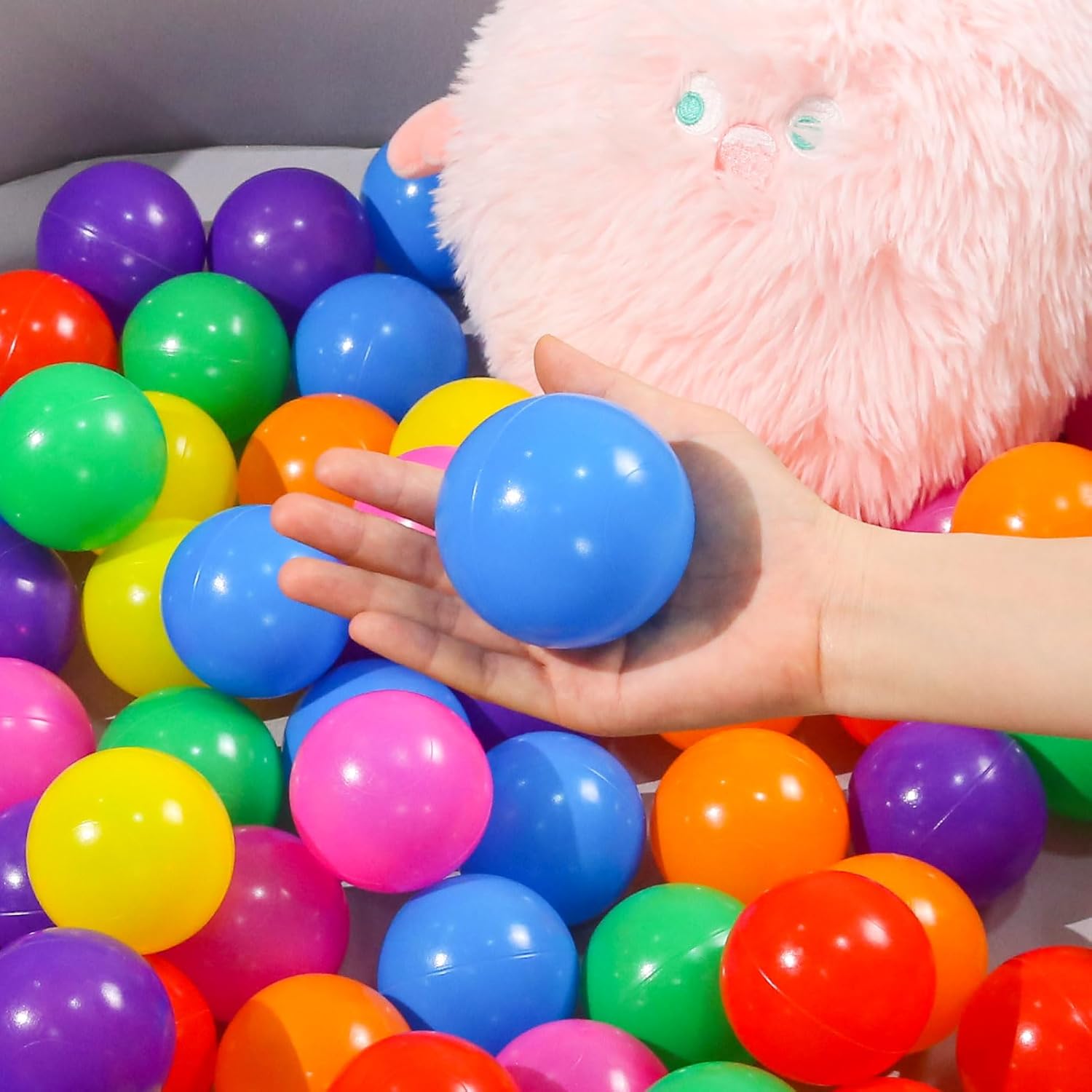 GAMIFUN Pelotas para hoyos de bolas, sin ftalatos, sin BPA, bolas de plástico no tóxicas para niños y diversión para jugar