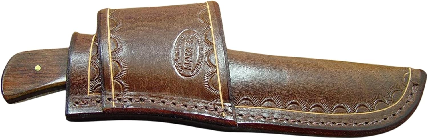 Funda cruzada personalizada para un cuchillo de cuchilla.