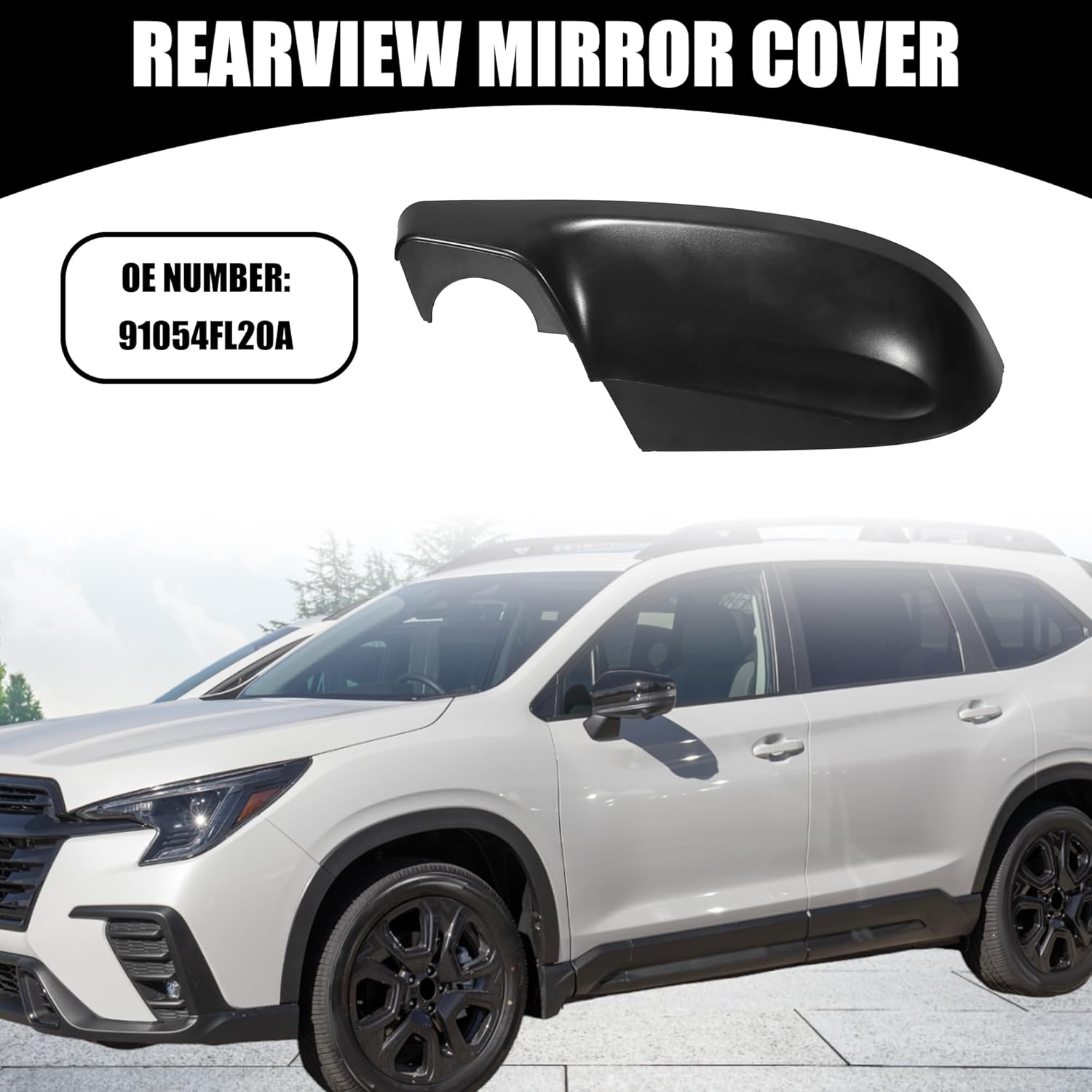 Partuto Cubierta de espejo retrovisor 91054FL20A – Protector de espejo retrovisor delantero izquierdo para Subaru Ascent 2.4L 2019-2023 ABS plástico