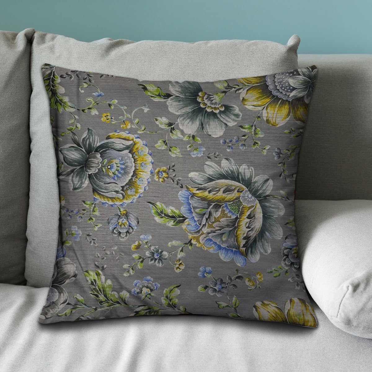 Decozen Fundas de almohada  Paquete de 4 fundas de cojín decorativas con estampado floral para decoración del hogar, sofá, silla, cama, patio, sala