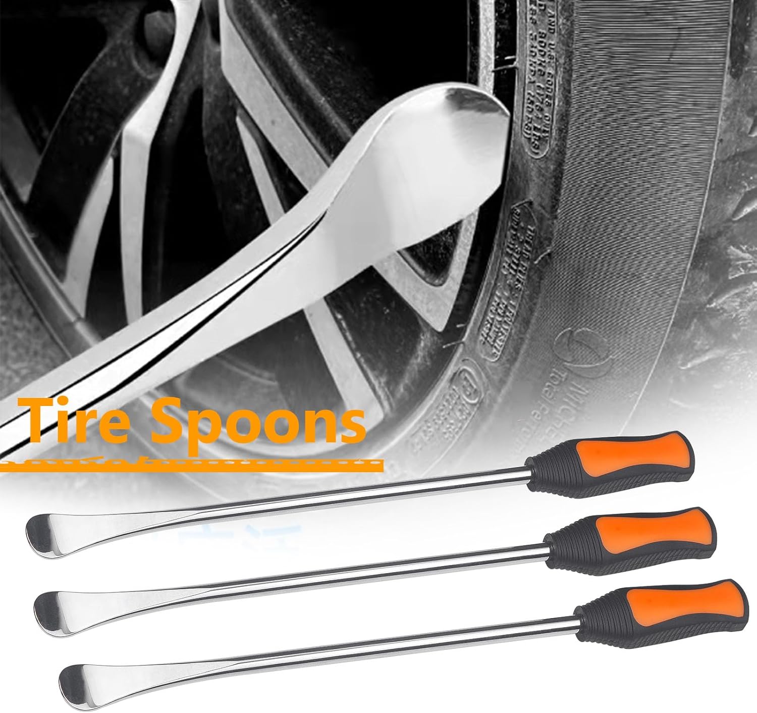 Cucharas de neumáticos de 14.5 pulgadas, herramientas cambiadoras de neumáticos de motocicleta, kit de reparación de palancas de hierro para