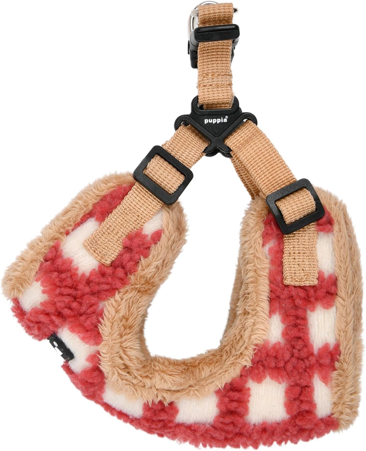 Puppia Stefan Comfort – Arnés para perro con diseño de gofre, ajustable, cuello y pecho para perros pequeños y medianos, coral, talla XL