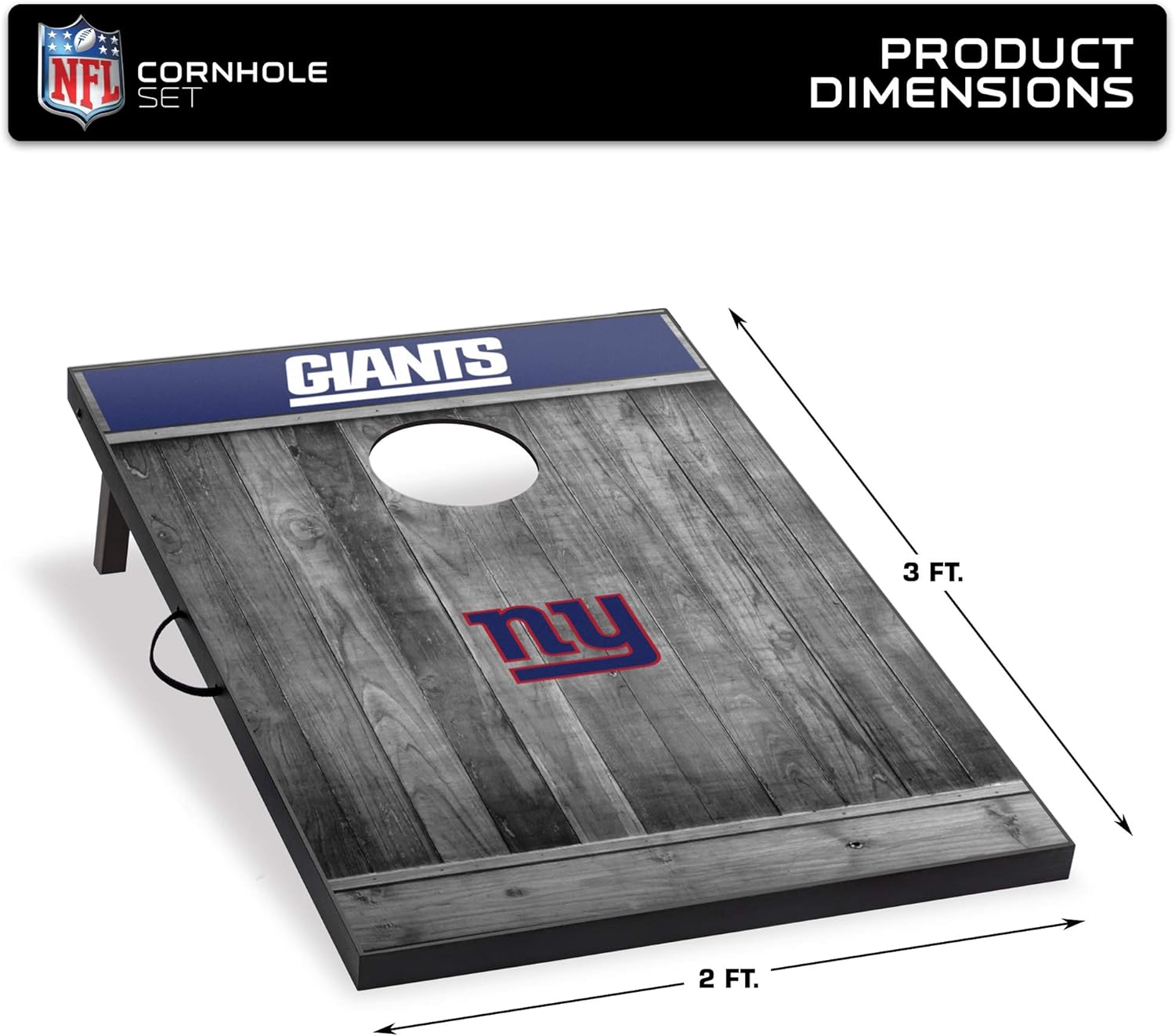 Wild Sports Juego de Cornhole de madera MDF NFL de 2’x3′