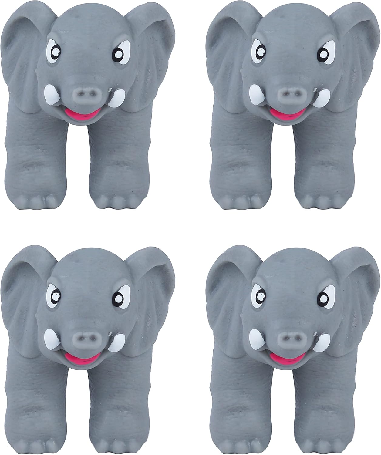 Juego de 4 marionetas de dedo para caminar con temática de animales de selva de plástico educativo y divertido