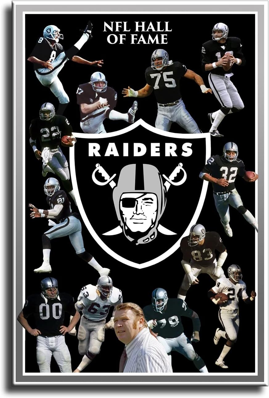 Póster de fútbol americano de Los Vegas City Sports Raiders en lienzo impreso para decoración de pared, arte de sala de estar, póster para
