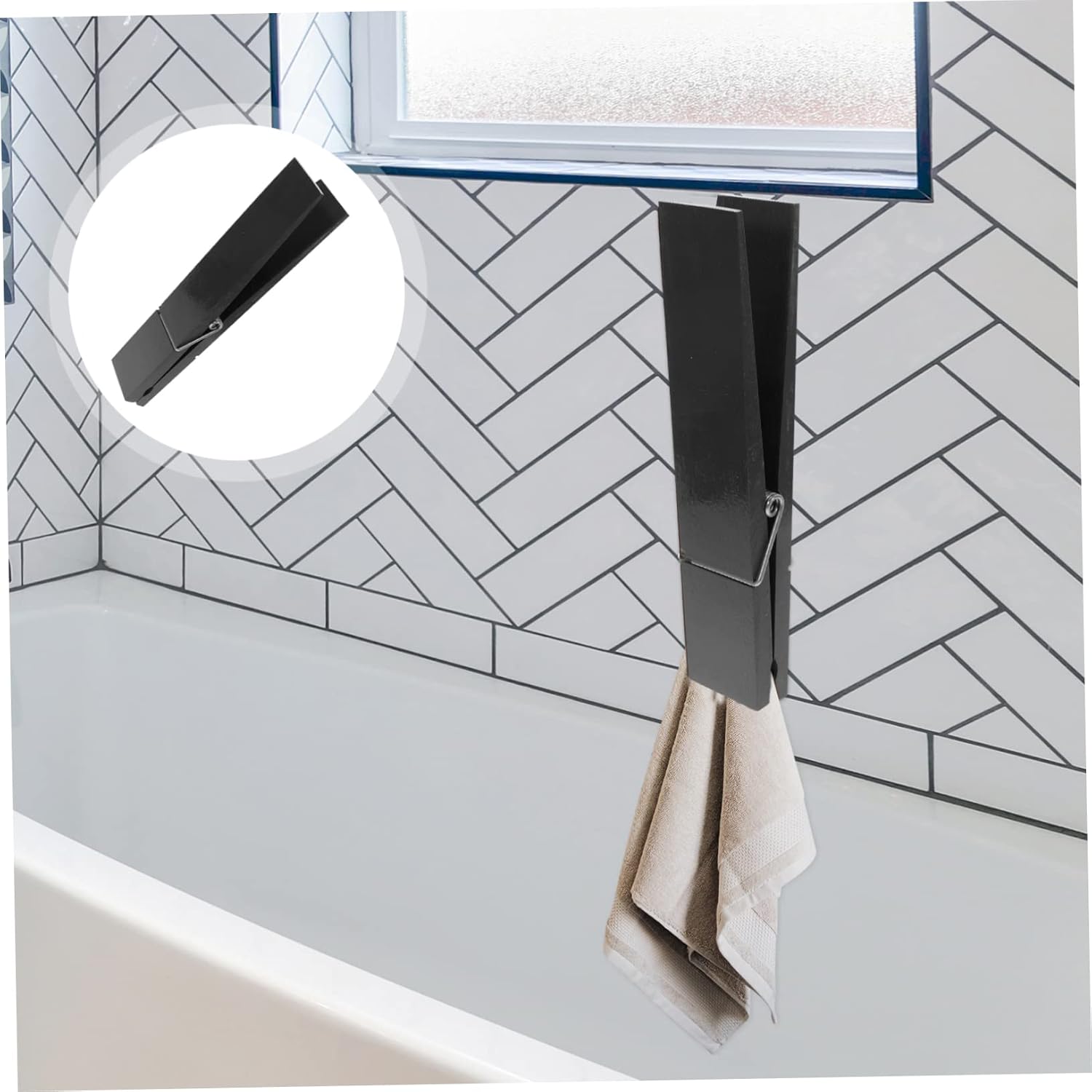 STOBAZA Toallero montado en la pared, estantes de almacenamiento de ropa, toallero, soporte para toallas de baño, soporte para toallas de baño,