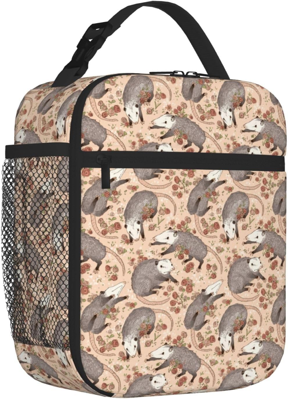 SWEET TANG Bolsa de almuerzo aislada Befuddled Possums Fiambrera Fiambrera Cremallera Bolsa suave duradera Bolsa de almuerzo reutilizable para el