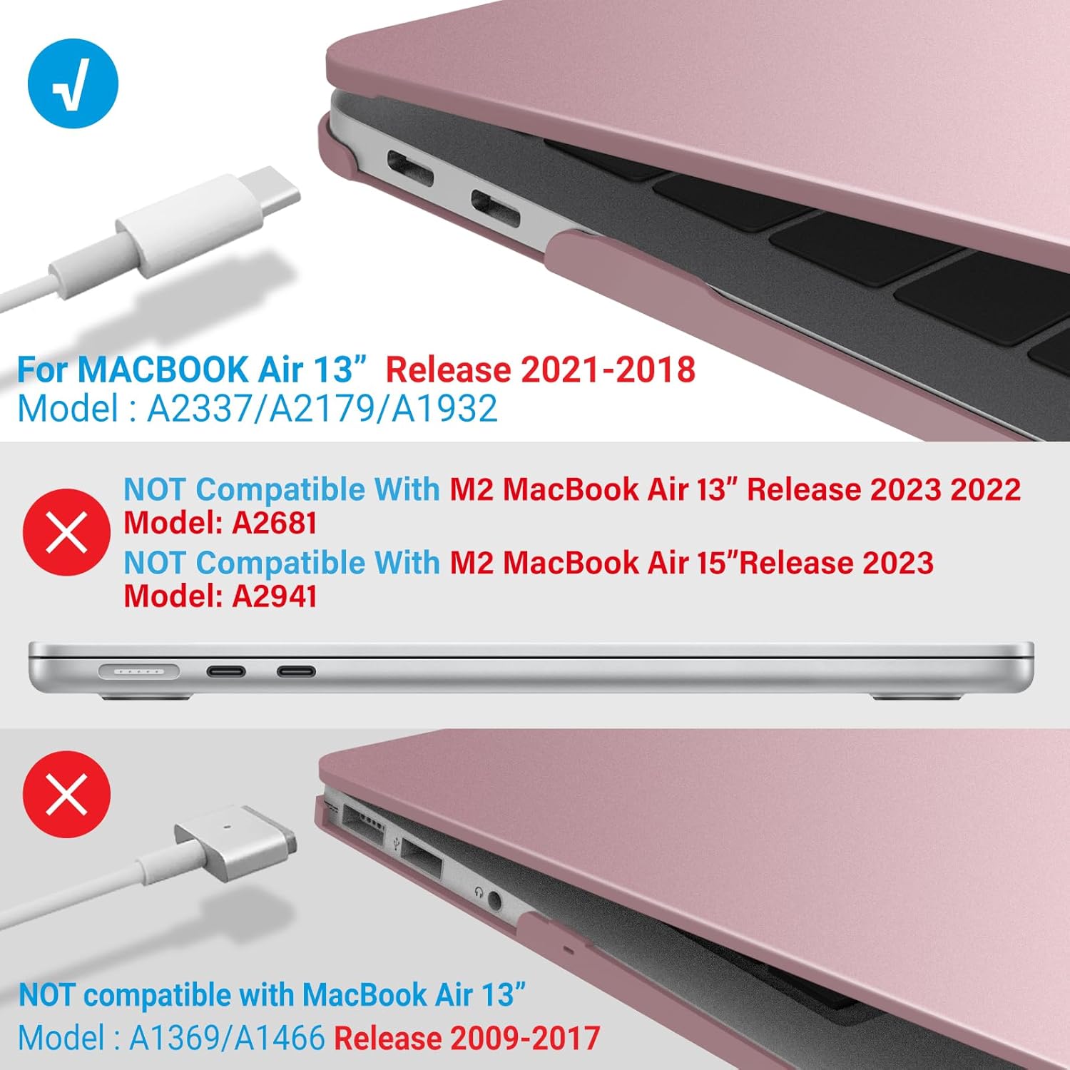 IBENZER – Carcasa rígida para MacBook Air de 13 pulgadas versión 2020, 2019, 2018, A1932, A2179, con funda de teclado para Apple Mac Air 13 Retina