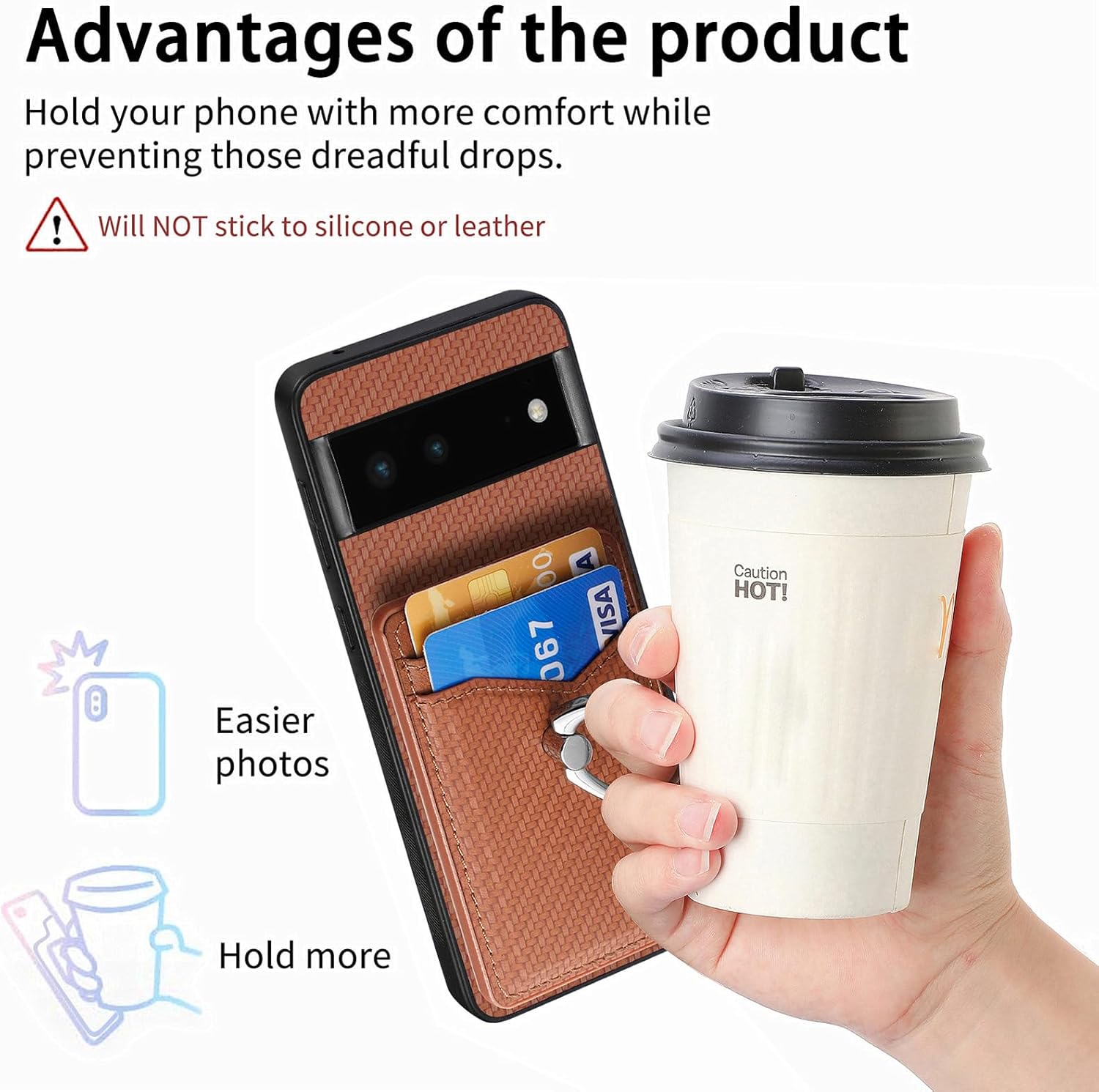 Asuwish Funda de teléfono para Google Pixel 6 Funda tipo cartera con protector de pantalla de vidrio templado y soporte de anillo delgado, soporte