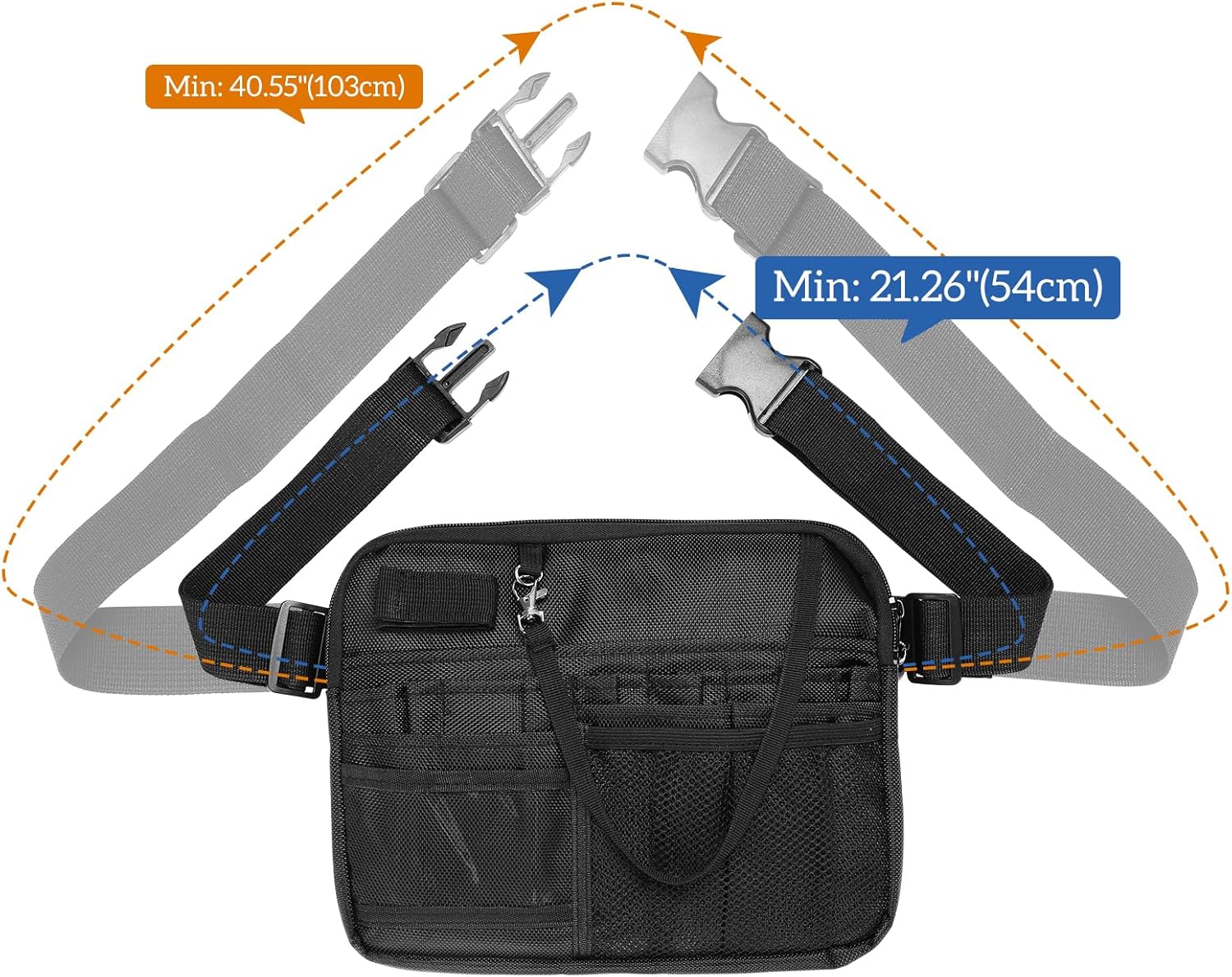 ProCase Riñonera para enfermera, riñonera médica de enfermería para mujeres, bolsa organizadora de enfermera para llevar estetoscopios y suministros