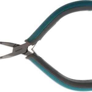 The Beadsmith Simply Modern – Alicates de nariz de cadena doblada, 4.5 pulgadas (4.488 in) con cabeza de acero pulido, asas de agarre de PVC y The Beadsmith Simply Modern – Alicates de nariz de cadena doblada, 4.5 pulgadas (4.488 in) con cabeza de acero pulido, asas de agarre de PVC y