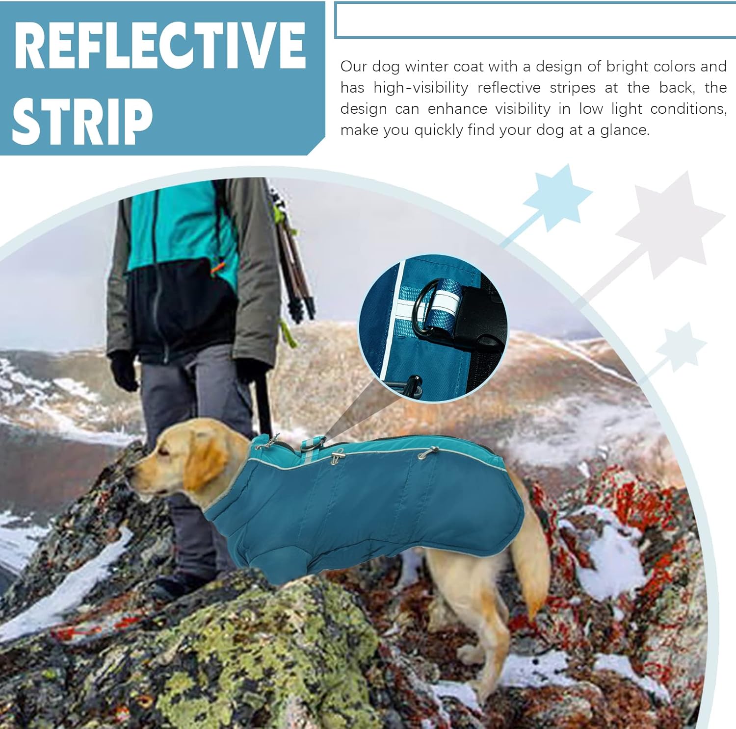 Bonaweite Abrigo de invierno repelente al agua para perros, abrigos para clima frío, abrigos para perros pequeños, medianos y grandes, chaleco
