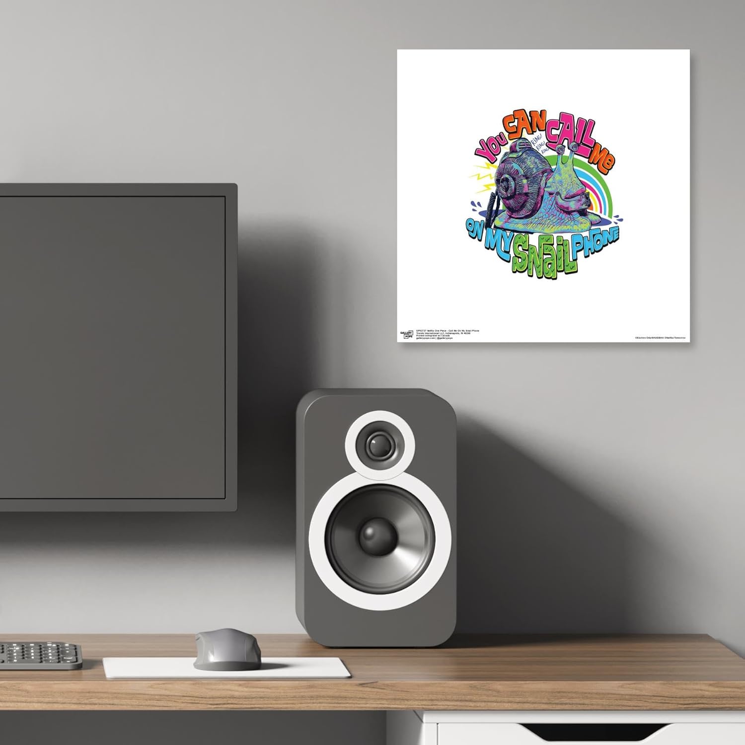 Trends International Gallery Pops Netflix One Piece – Póster de pared de Call Me On My Snail Phone, 12.00 x 12.00 pulgadas, versión sin marco