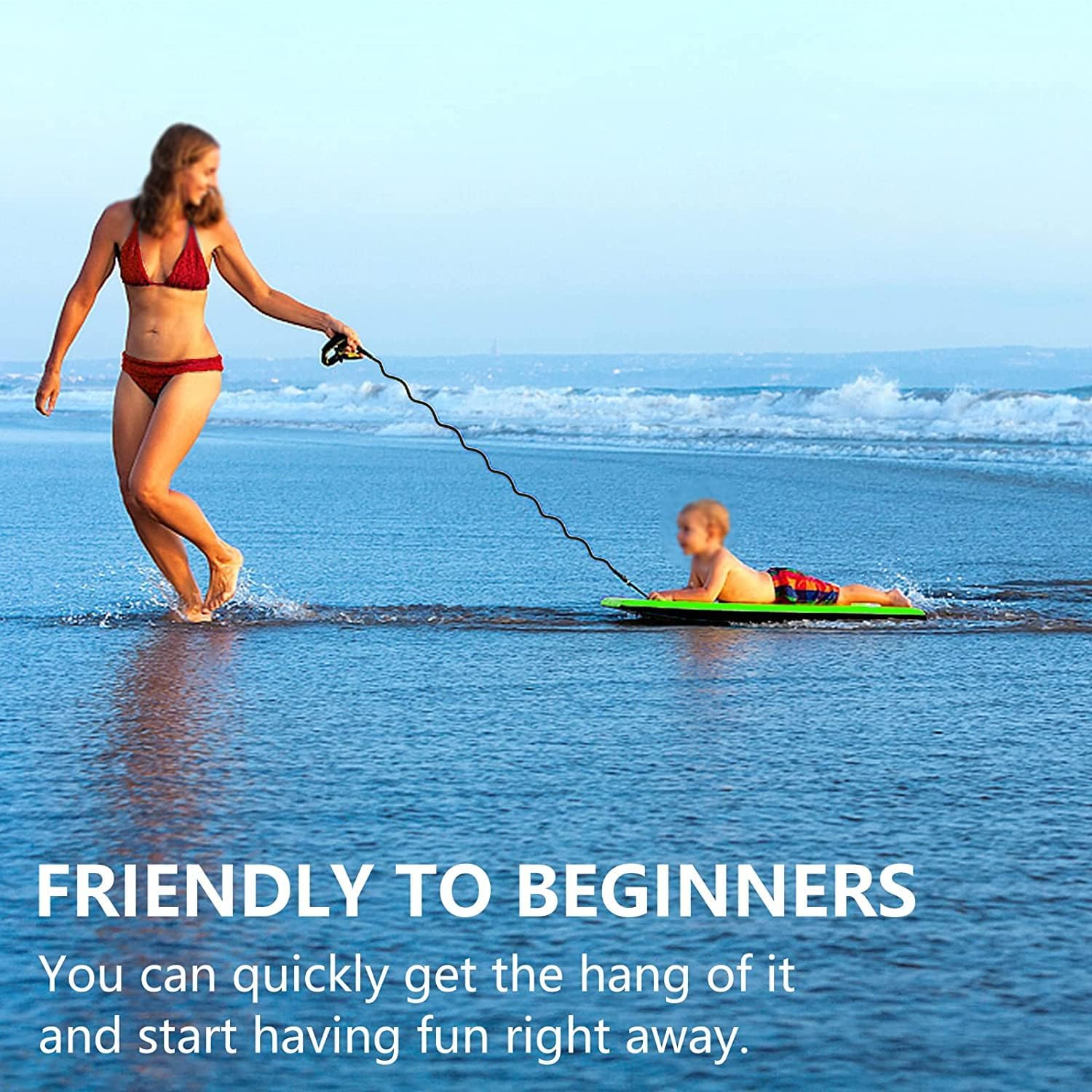 Woddtery – Paquete de 2 tablas de bodyboard ligeras, 333742 pulgadas para playa con correa de muñeca, núcleo de EPS cómodo, cubierta XPE, tabla de