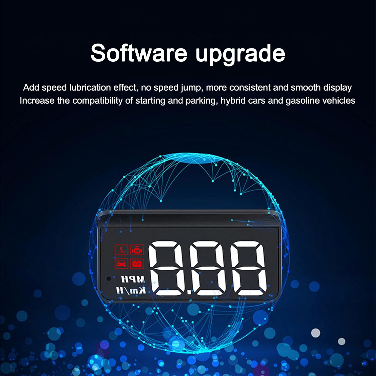 Pantalla de cabeza, GPS universal HUD, interfaz USB del velocímetro, velocidad, dirección de conducción, sobrevelocidad, código de error claro, para