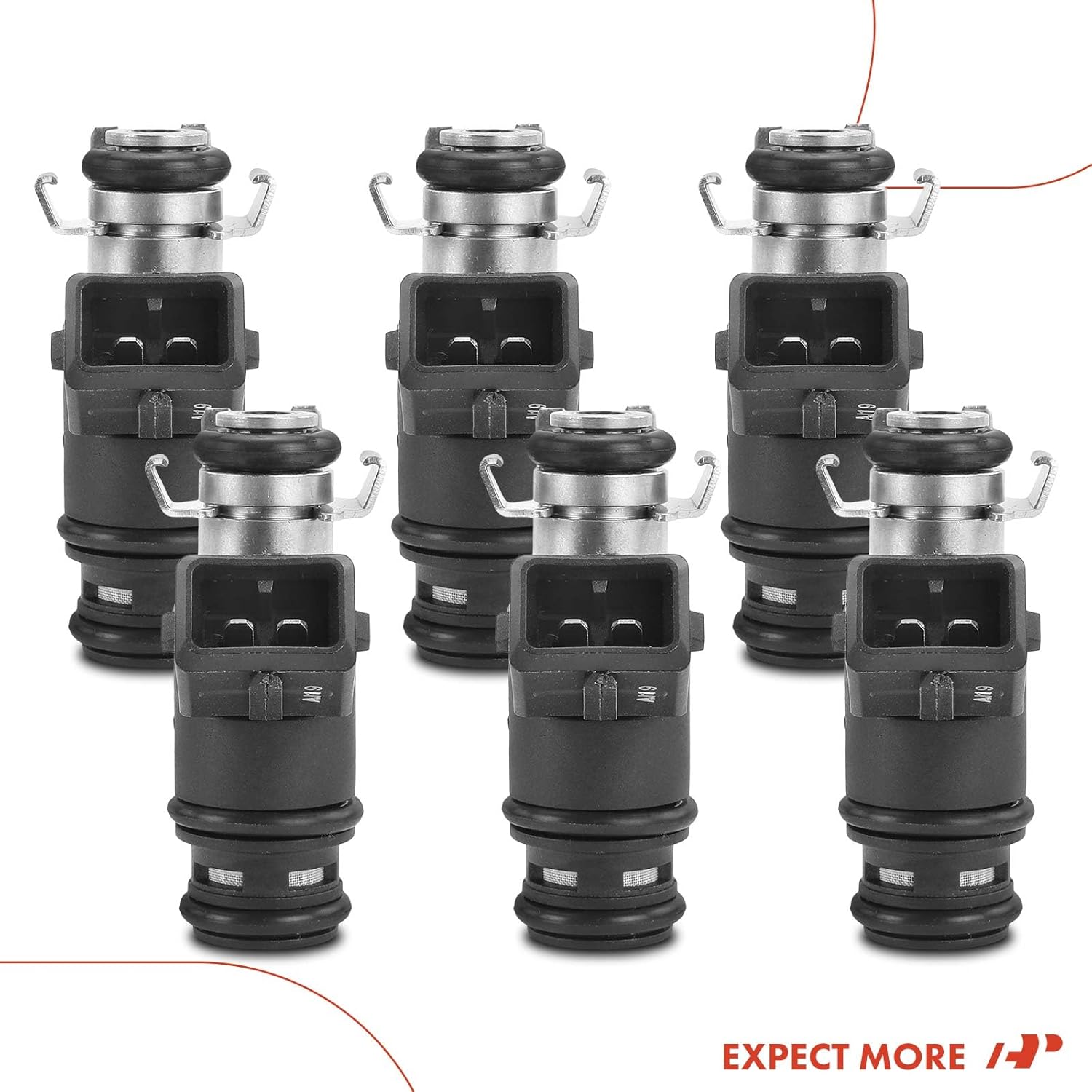A-Premium Inyectores de combustible compatibles con Volkswagen Jetta 1999-2001, Golf 1999-2001, EuroVan 1997 1999-2000, V6 2.8L, Reemplazo #