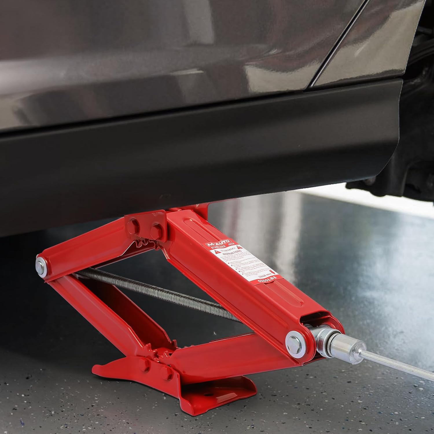 M-AUTO Juego de 4 gatos de tijera de 2.5 toneladas para remolque de viaje, extensión máxima de 23.5 pulgadas, gatos estabilizadores de remolque de