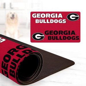 Tapete con licencia oficial de la NCAA para alimentos y agua para perros y gatos, 18 x 29 pulgadas, antideslizante, resistente al agua (Georgia Tapete con licencia oficial de la NCAA para alimentos y agua para perros y gatos, 18 x 29 pulgadas, antideslizante, resistente al agua (Georgia