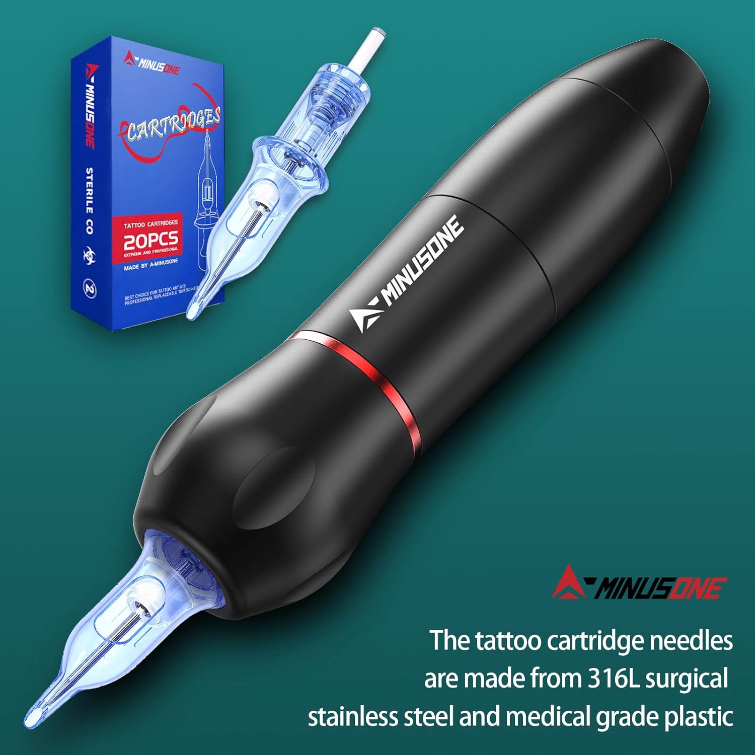 Paquete mixto de 20 agujas de tatuaje #1207RL09RL05RS09RS, 5 piezas de cada estándar #12 Round Liner y Round Shader Agujas de cartucho de tatuaje