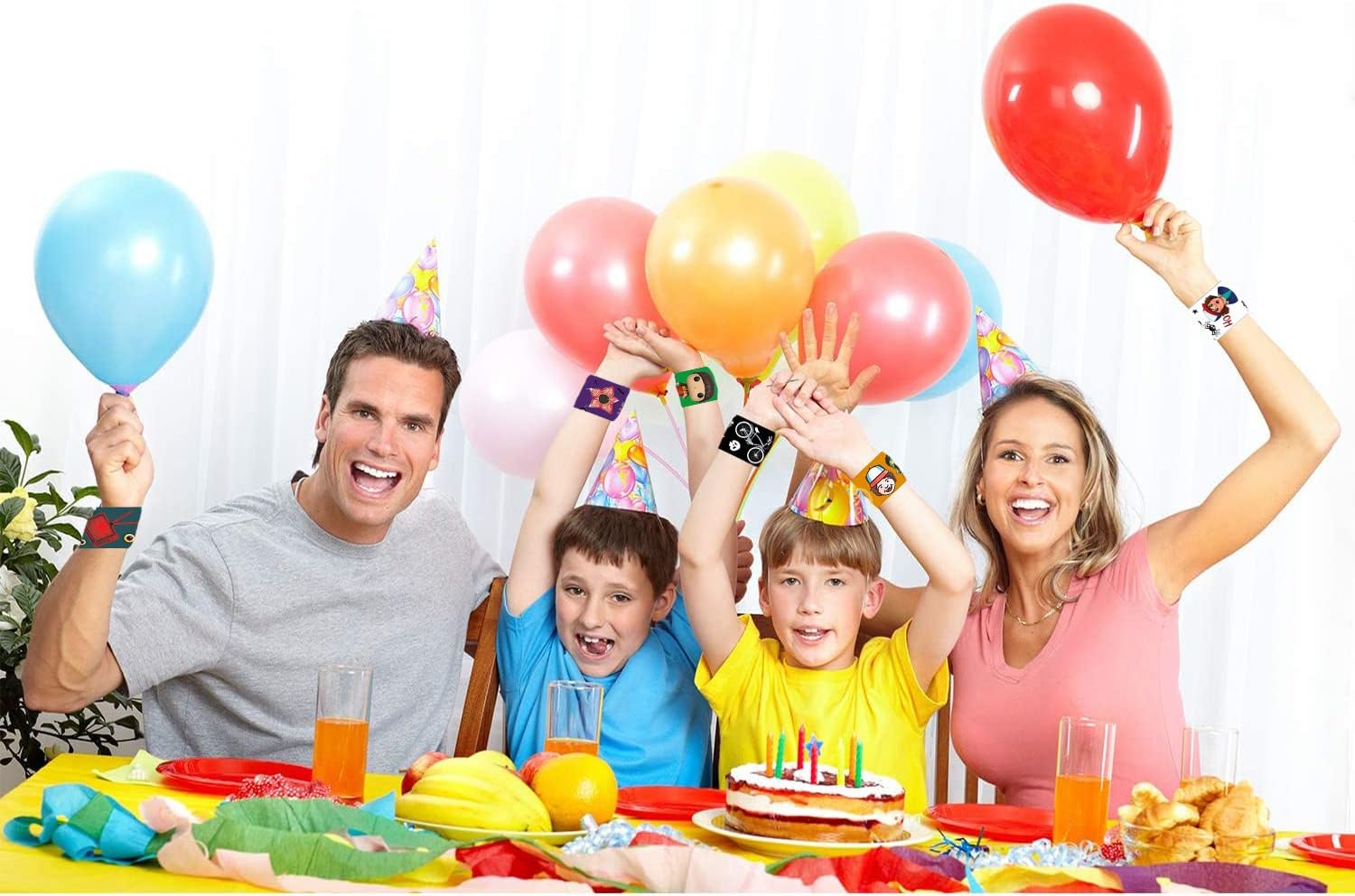 Juego de pulseras Stranger Slap para niños, regalos de fiesta con temática extraña, suministros de fiesta de cumpleaños, decoraciones de bolsas de