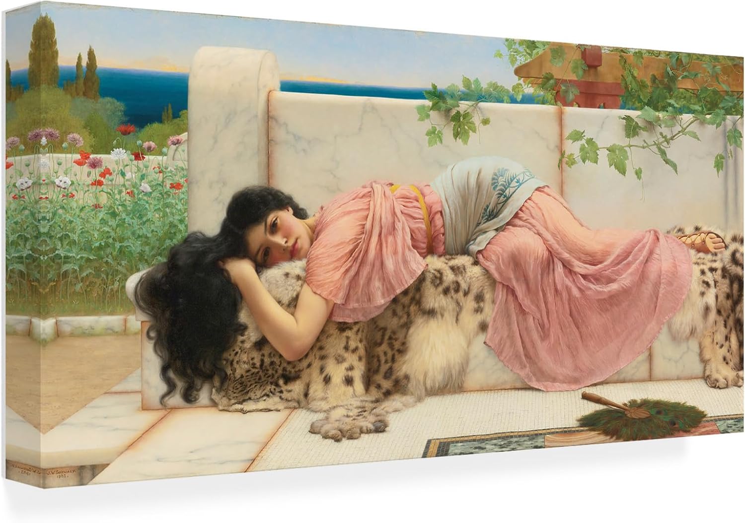 Trademark Fine Art Lienzo decorativo para pared, colección Masters ‘When The Heart Is Young John William Godward’, arte de pared para sala de estar,